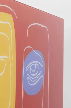 KARE Design Glasbild Art Face Rot 100X100> Glasbilder