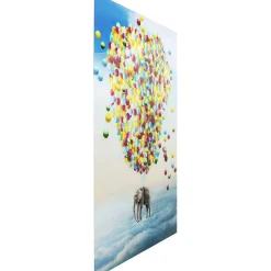 KARE Design Glasbild Balloon Elephant 100X150> Glasbilder