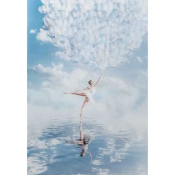 KARE Design Glasbild Balloon Girl 100X150> Glasbilder