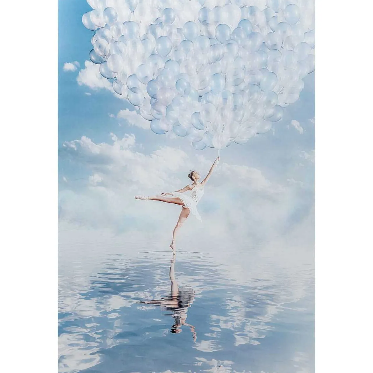 KARE Design Glasbild Balloon Girl 100X150> Glasbilder