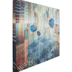 KARE Design Glasbild 3D Future City 150X100> Glasbilder