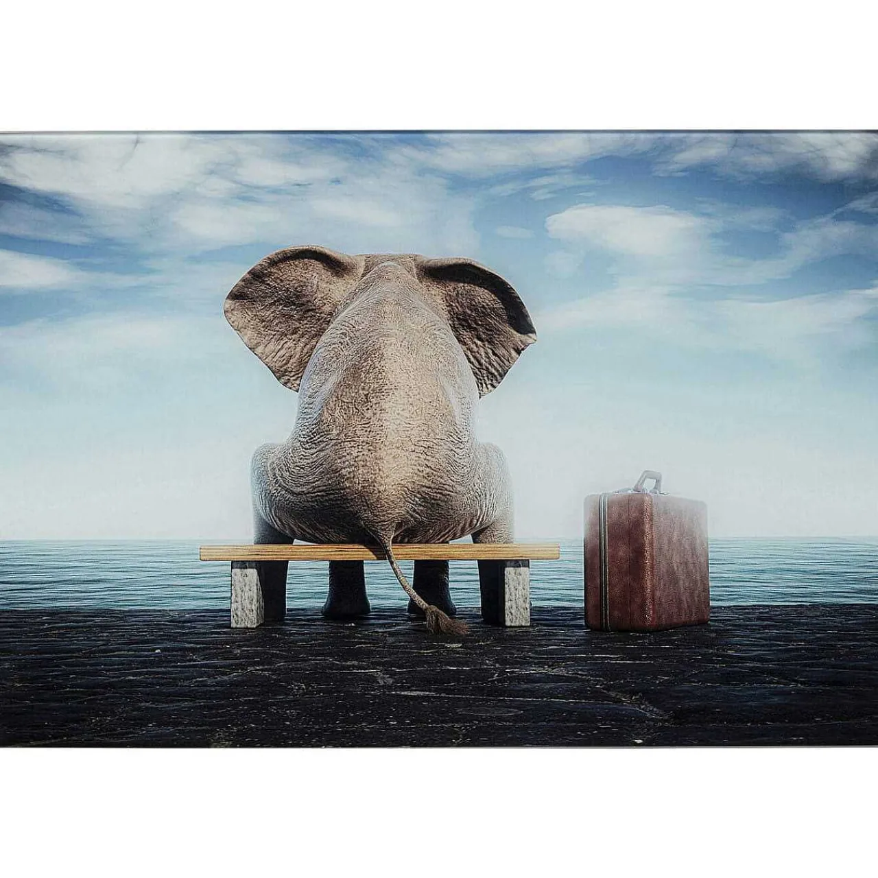 KARE Design Glasbild Elephant Journey 60X40> Glasbilder