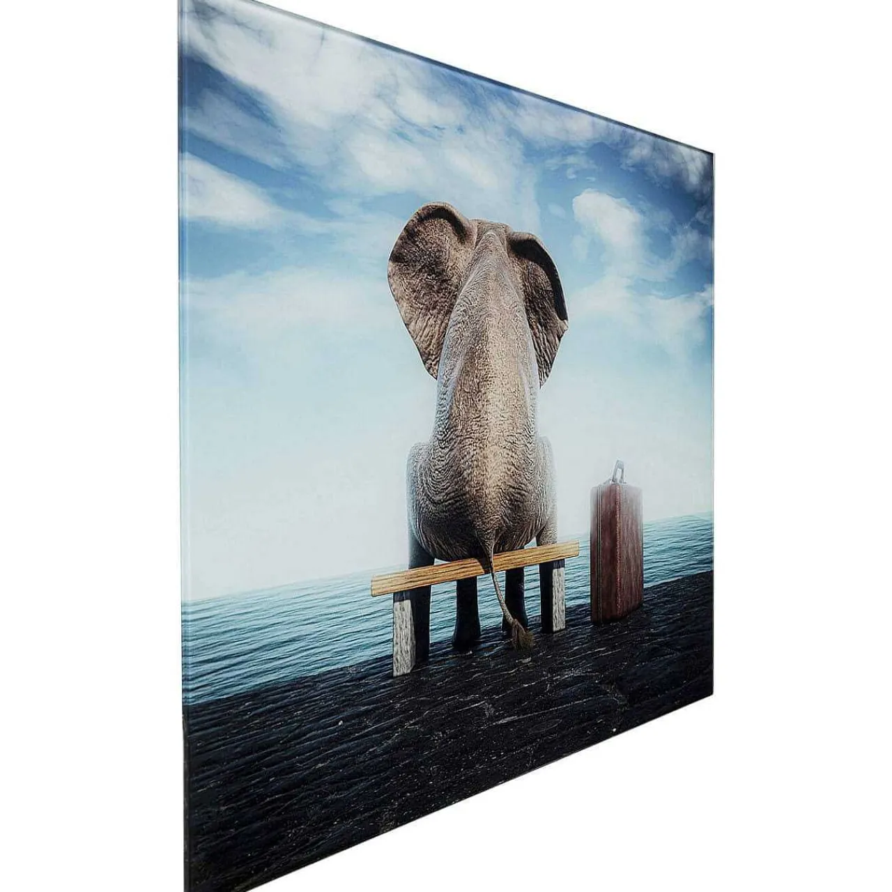 KARE Design Glasbild Elephant Journey 60X40> Glasbilder