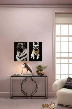 KARE Design Glasbild King Pug 40X60> Glasbilder