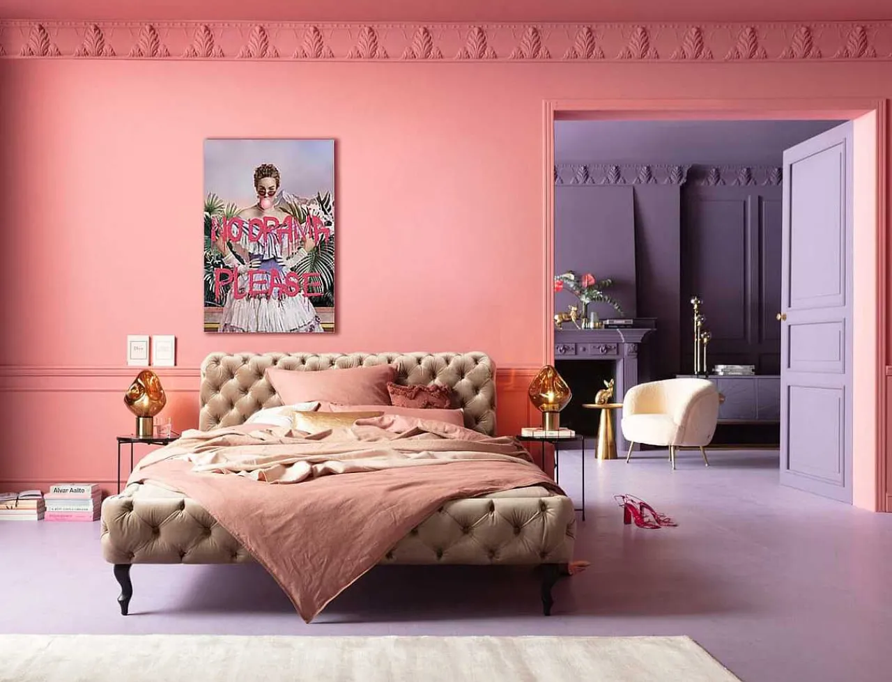 KARE Design Glasbild No Drama 90X120> Glasbilder