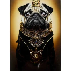 KARE Design Glasbild Prince Pug 40X60> Glasbilder