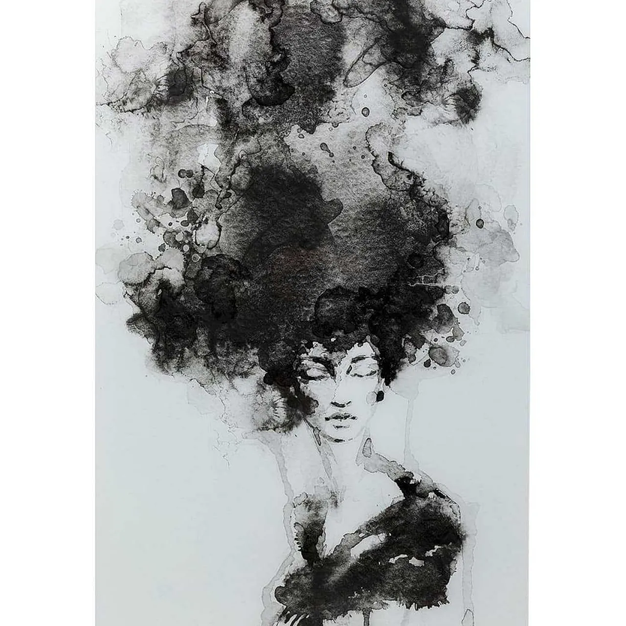 KARE Design Glasbild Smokey Hair 100X150> Glasbilder
