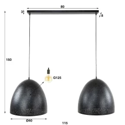 mutoni industrial Hangelampe Kosmos 2L> Hängeleuchten