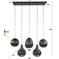 mutoni industrial Hangelampe Strip 5L> Hängeleuchten
