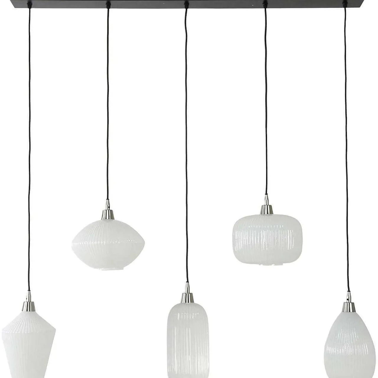 mutoni industrial Hangelampe Stripe Mix Weissglas 5L> Hängeleuchten