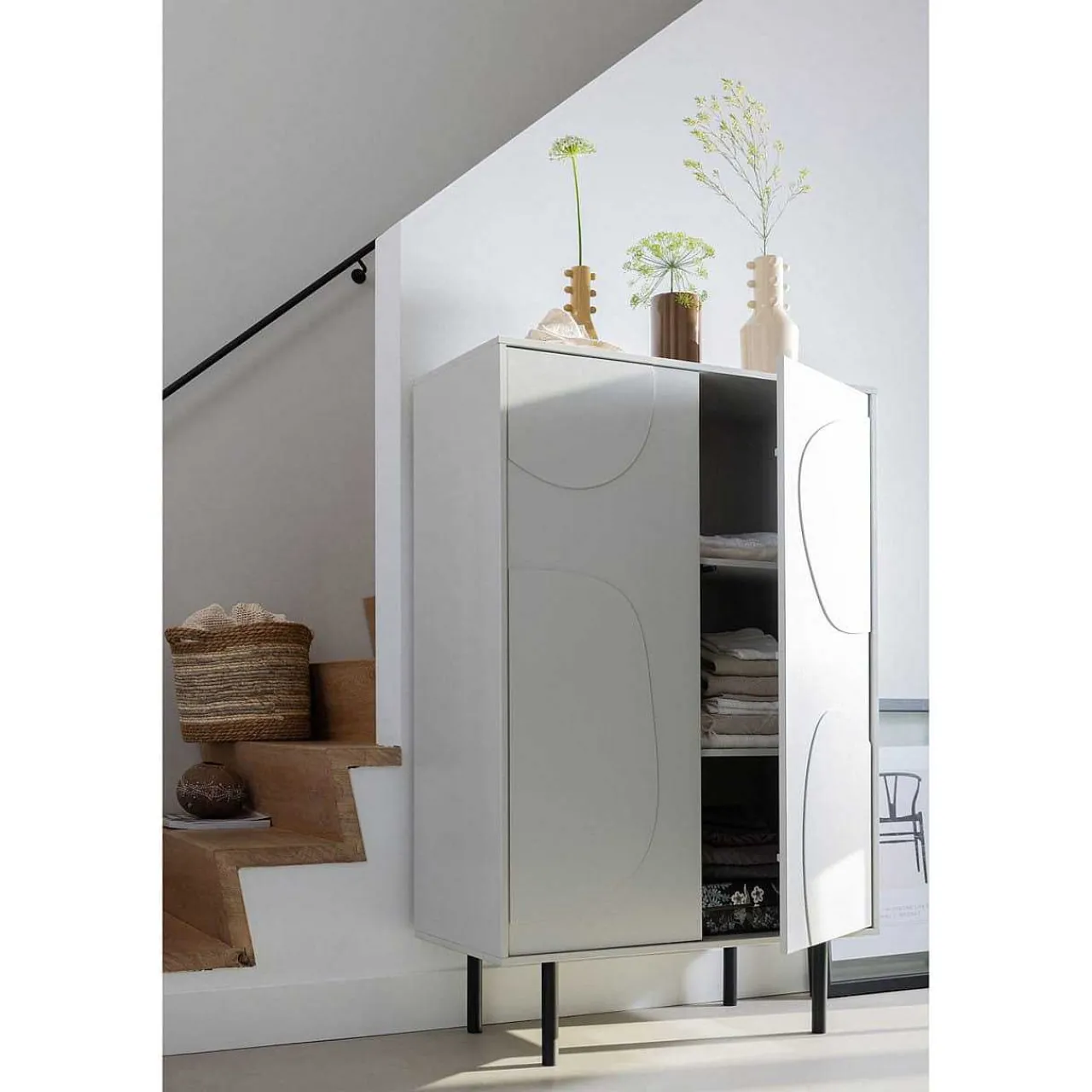 mutoni living Highboard Cadiz Kiefer Mist 135X85> Highboards