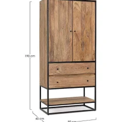 mutoni lifestyle Highboard Nartan 90X45X190> Highboards