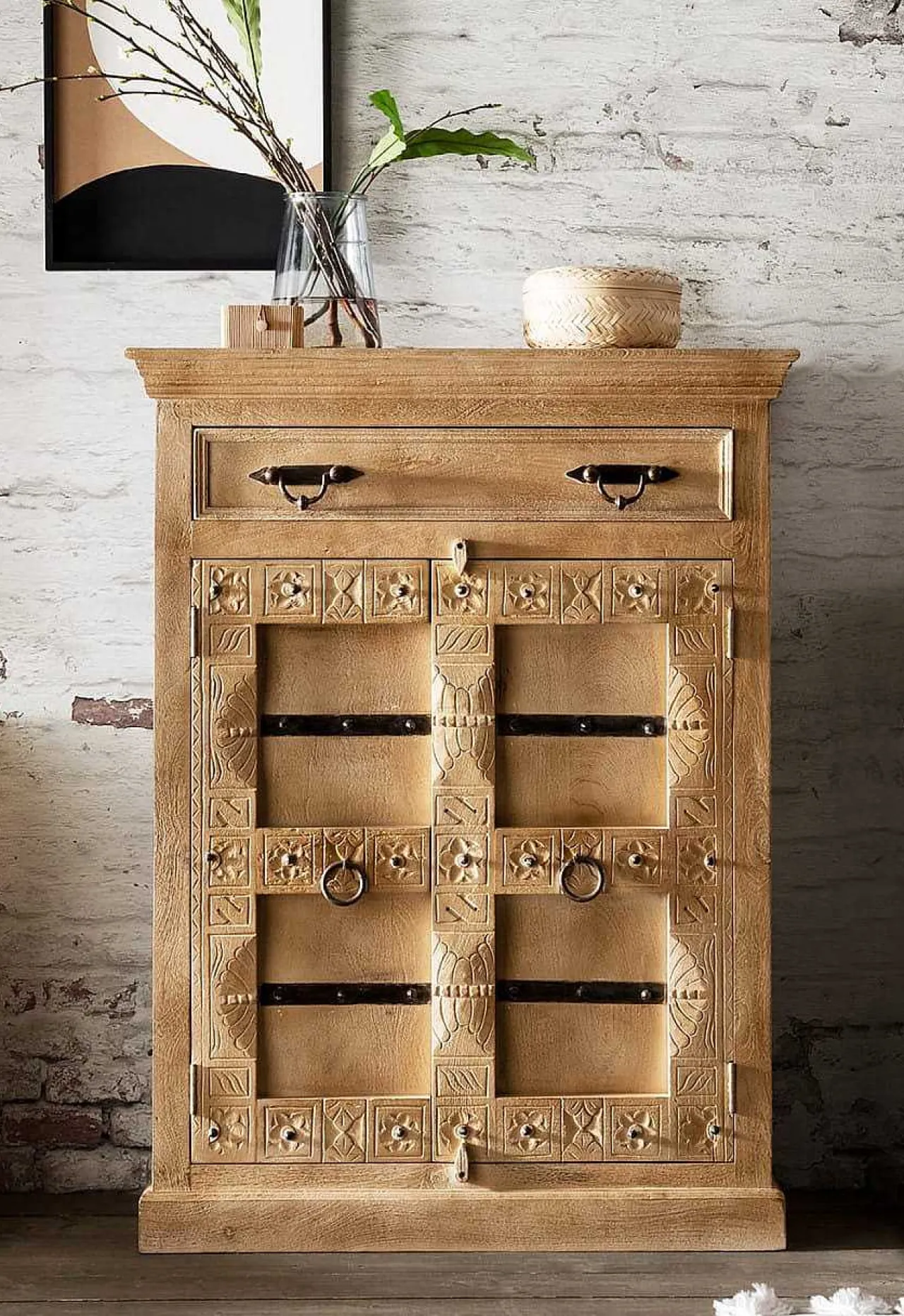mutoni sweet home Highboard Zoprax Mangoholz Natur 120> Garderoben & Kleiderständer