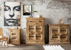 mutoni sweet home Highboard Zoprax Mangoholz Natur 120> Garderoben & Kleiderständer
