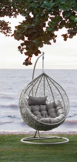 mutoni lifestyle Hängesessel Amirantes Mit Kissen Grau><noscript><img width=