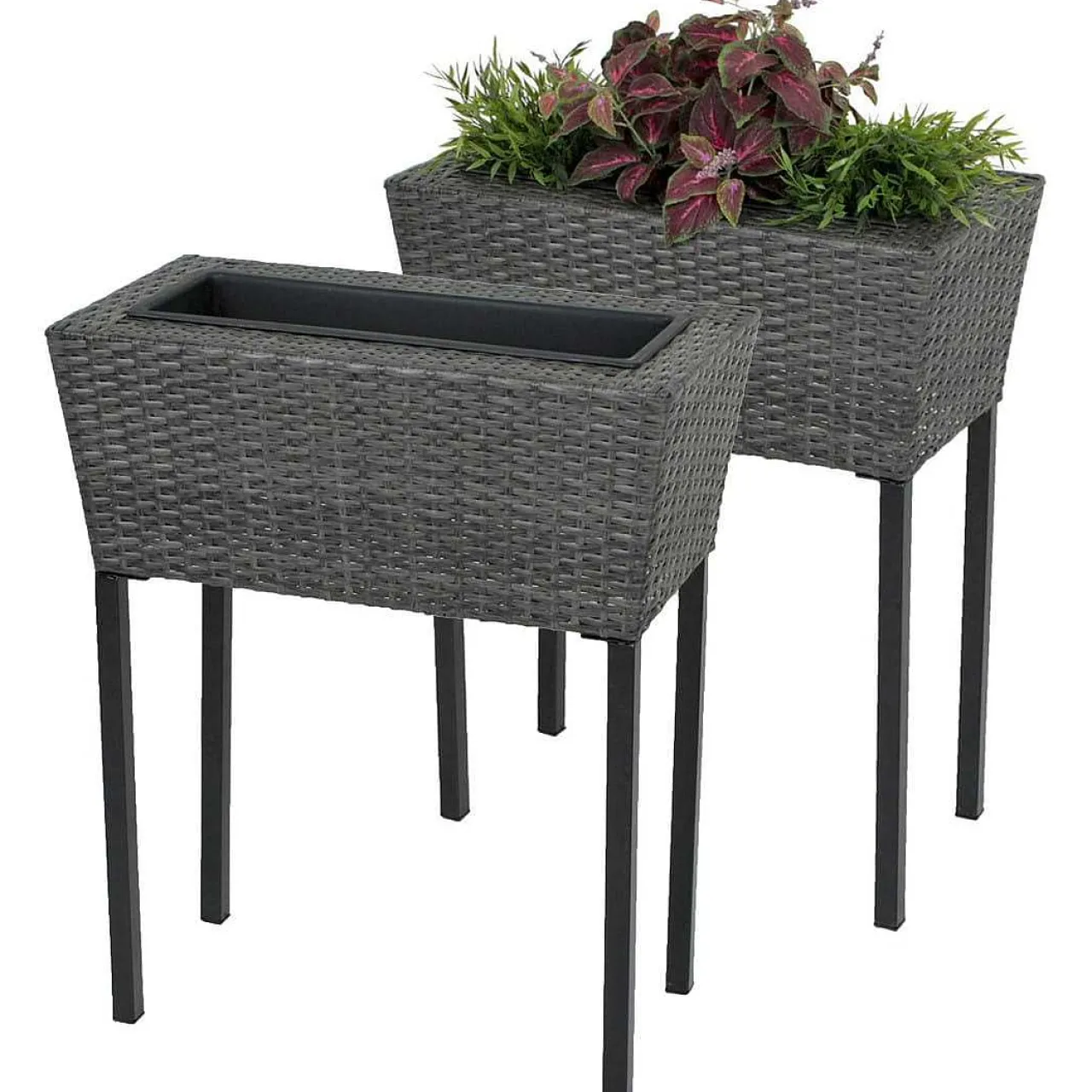 mutoni pleasure Hochbeet Iris Dunkelgrau (2-Er Set)> Gartenvasen Und Pflanzkübel