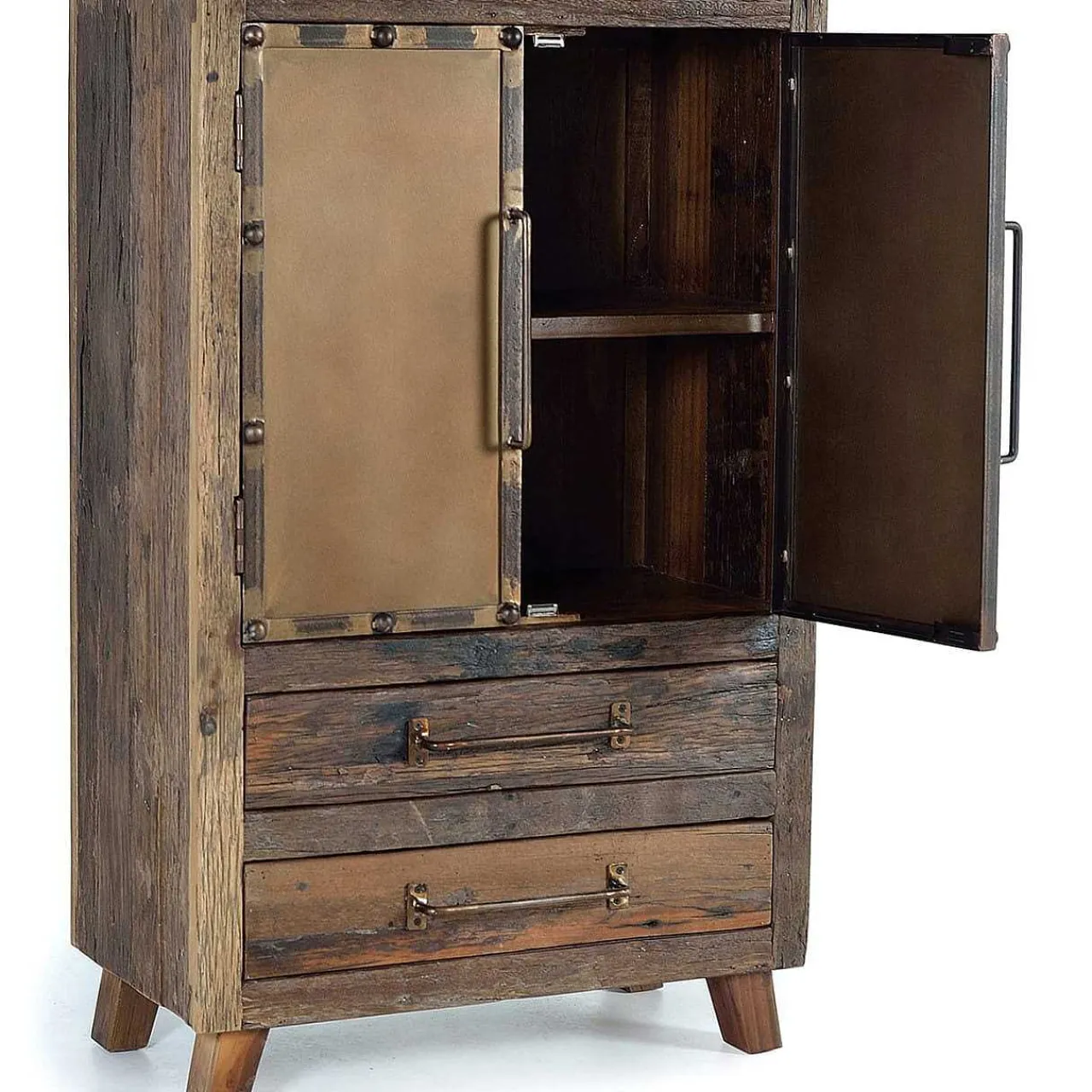 mutoni inspiration Hochkommode Acaba Recyceltes Holz Braun 75X120> Kommoden