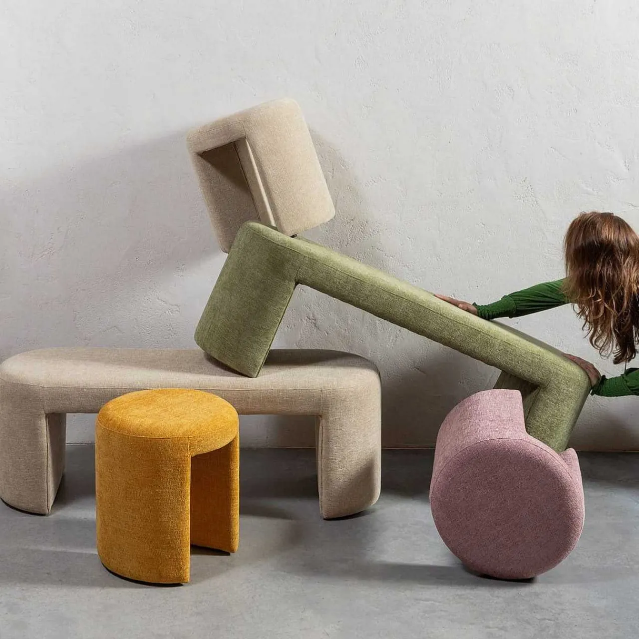 mutoni living Hocker Charlie Mimosa> Hocker