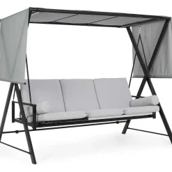 mutoni lifestyle Hollywoodschaukel Pompei 3-Sitzer Hellgrau 223X128><noscript><img width=