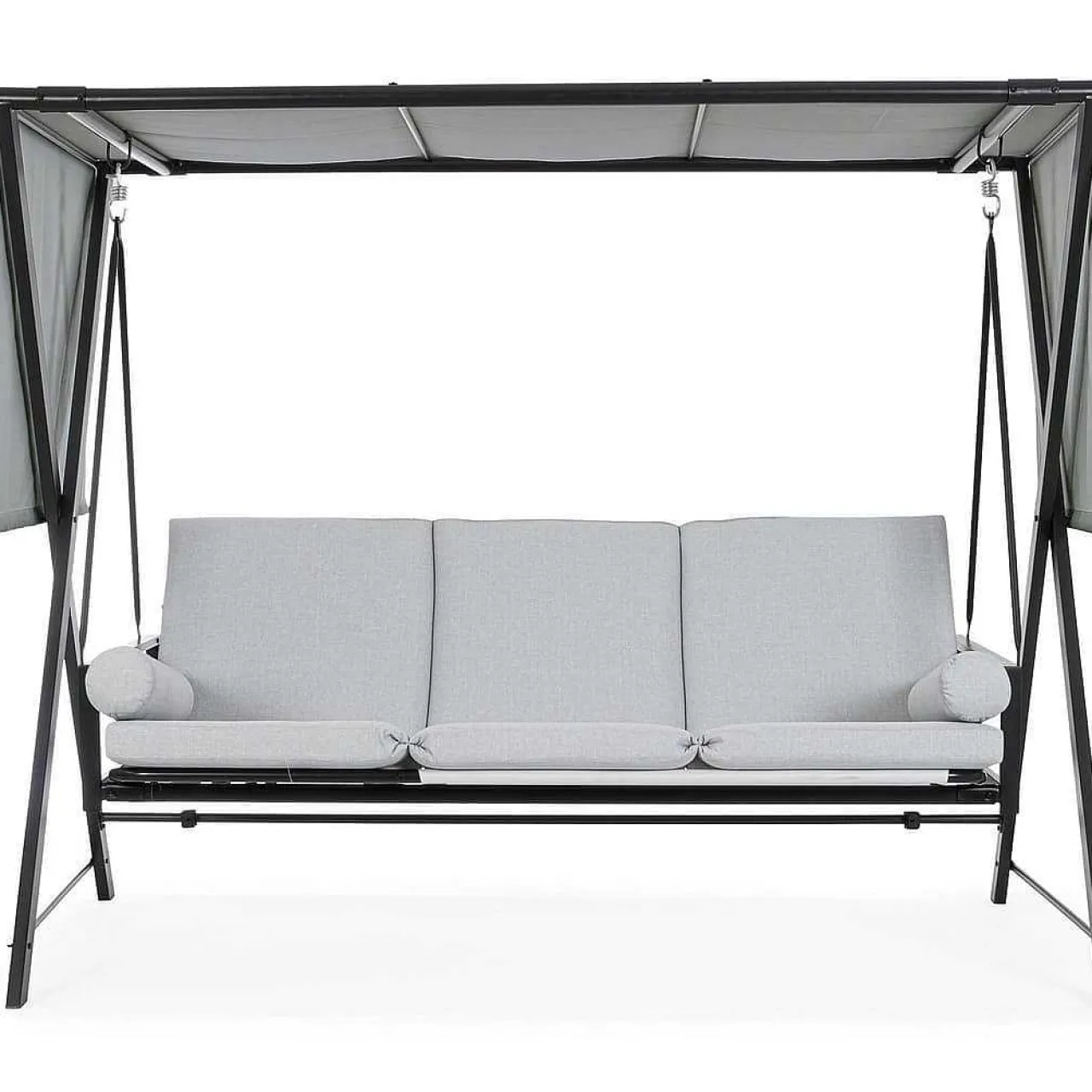 mutoni lifestyle Hollywoodschaukel Pompei 3-Sitzer Hellgrau 223X128> Hollywoodschaukel