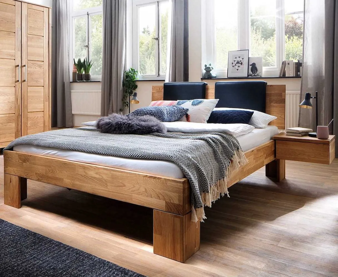 mutoni exquisite Holzbett Calgary Ii Wildeiche Massiv> Betten