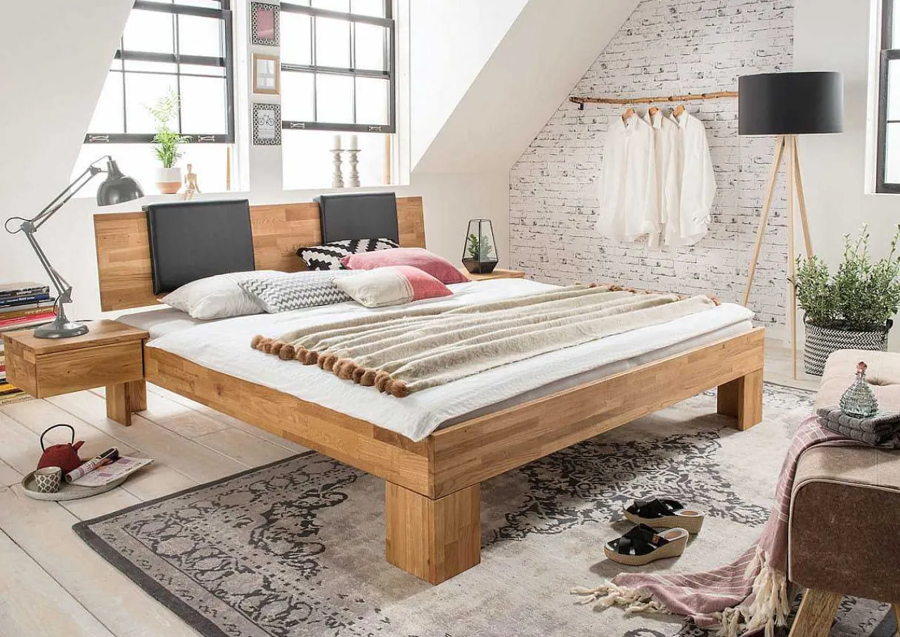 mutoni exquisite Holzbett Calgary Ii Wildeiche Massiv> Betten