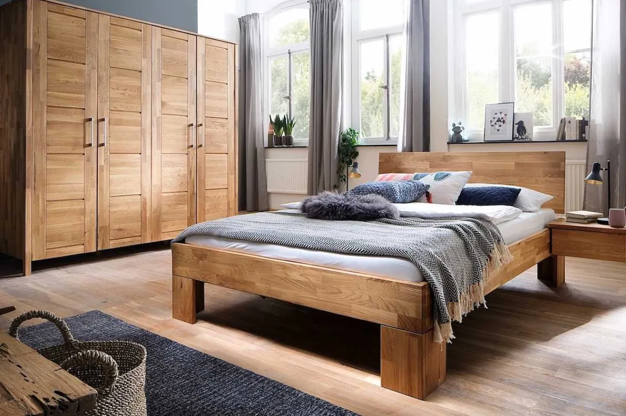 mutoni exquisite Holzbett Calgary Ii Wildeiche Massiv> Betten