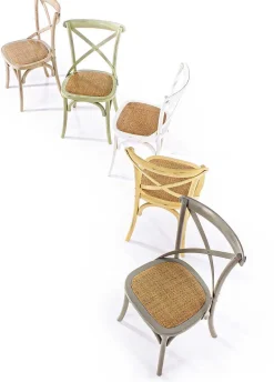 mutoni lifestyle Holzstuhl Cross Dunkelbeige> Holzstühle