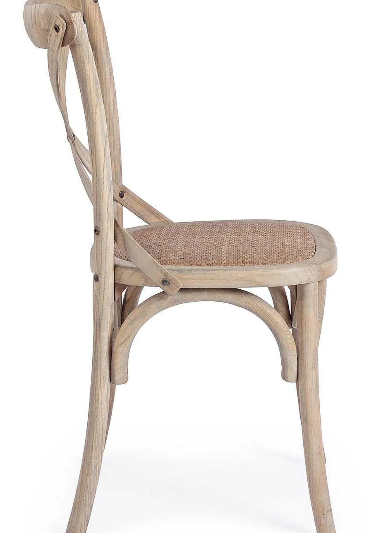 mutoni lifestyle Holzstuhl Cross Grau Natur> Holzstühle