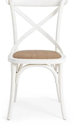mutoni lifestyle Holzstuhl Cross Weiss> Holzstühle