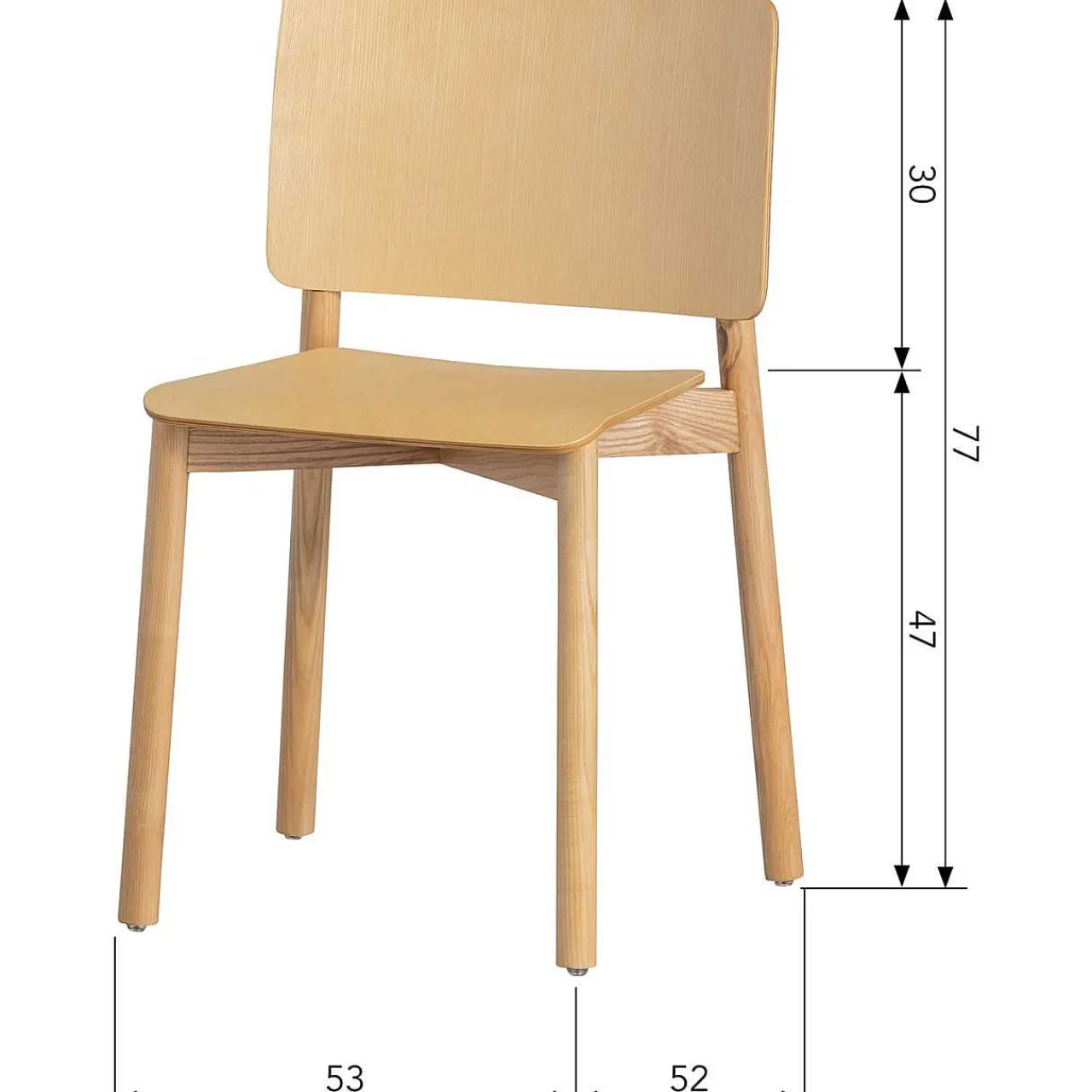 mutoni living Holzstuhl Karel Natur> Holzstühle