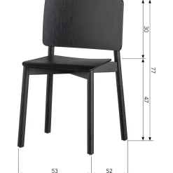 mutoni living Holzstuhl Karel Schwarz> Holzstühle