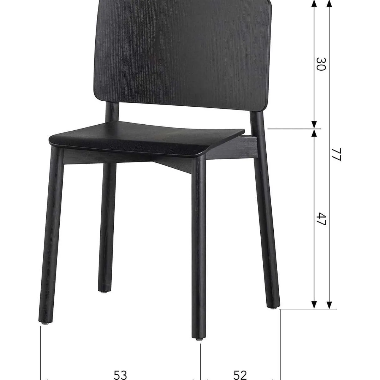 mutoni living Holzstuhl Karel Schwarz> Holzstühle