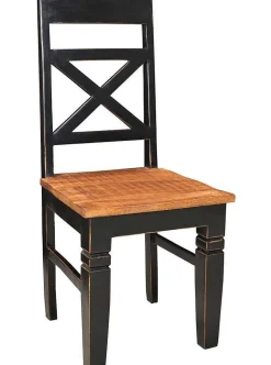 mutoni sweet home Holzstuhl Taverna Schwarz Honigfarbig (2Er-Set)> Holzstühle