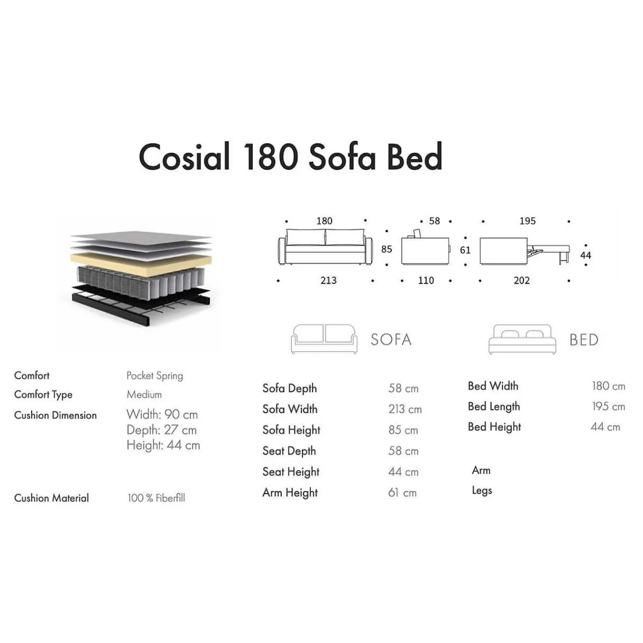 Innovation Living Innovation Bettsofa Cosial 180> Bettsofas