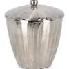 mutoni lifestyle Kerze Chisel Silber Rund 13> Kerzen