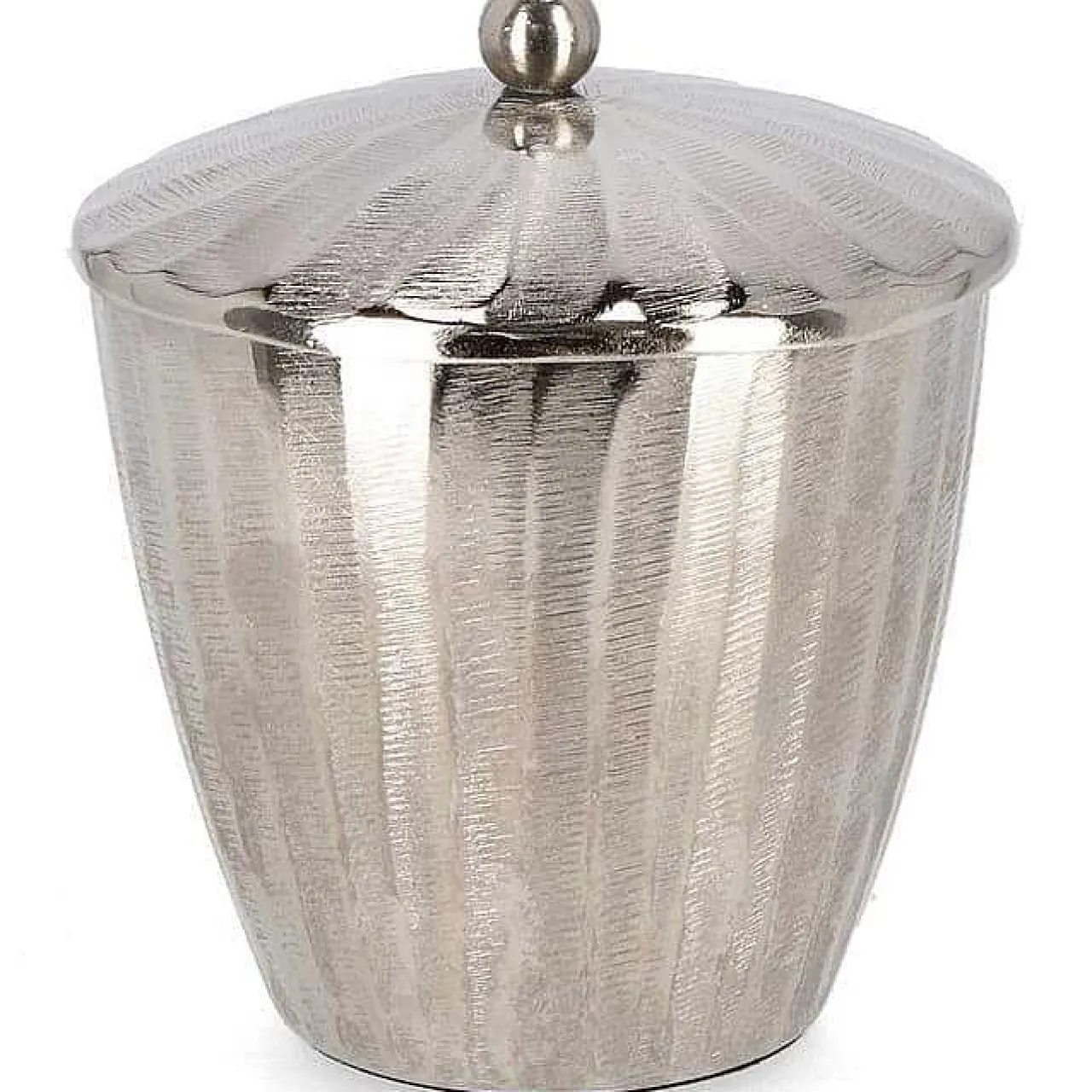 mutoni lifestyle Kerze Chisel Silber Rund 13> Kerzen