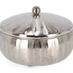 mutoni lifestyle Kerze Chisel Silber Rund 18> Kerzen