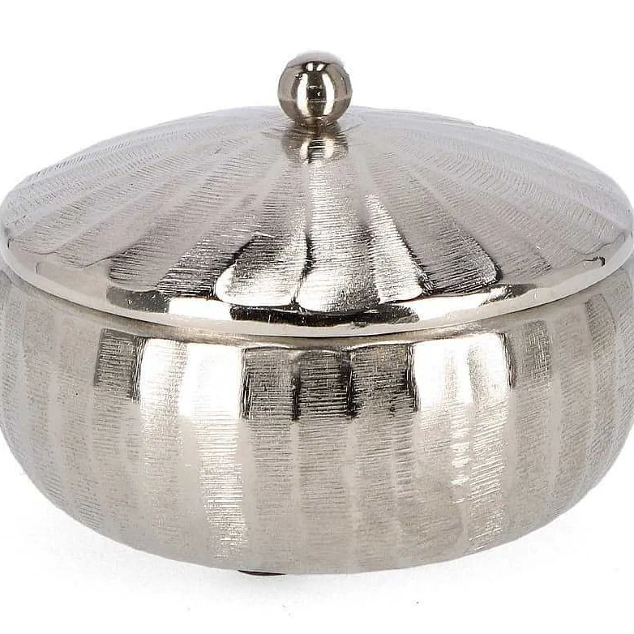 mutoni lifestyle Kerze Chisel Silber Rund 18> Kerzen