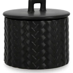 mutoni lifestyle Kerze Twine Mit Deckel Schwarz Rund 15> Kerzen