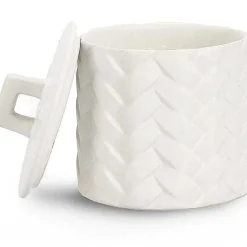 mutoni lifestyle Kerze Twine Mit Deckel Weiss Rund 10> Kerzen