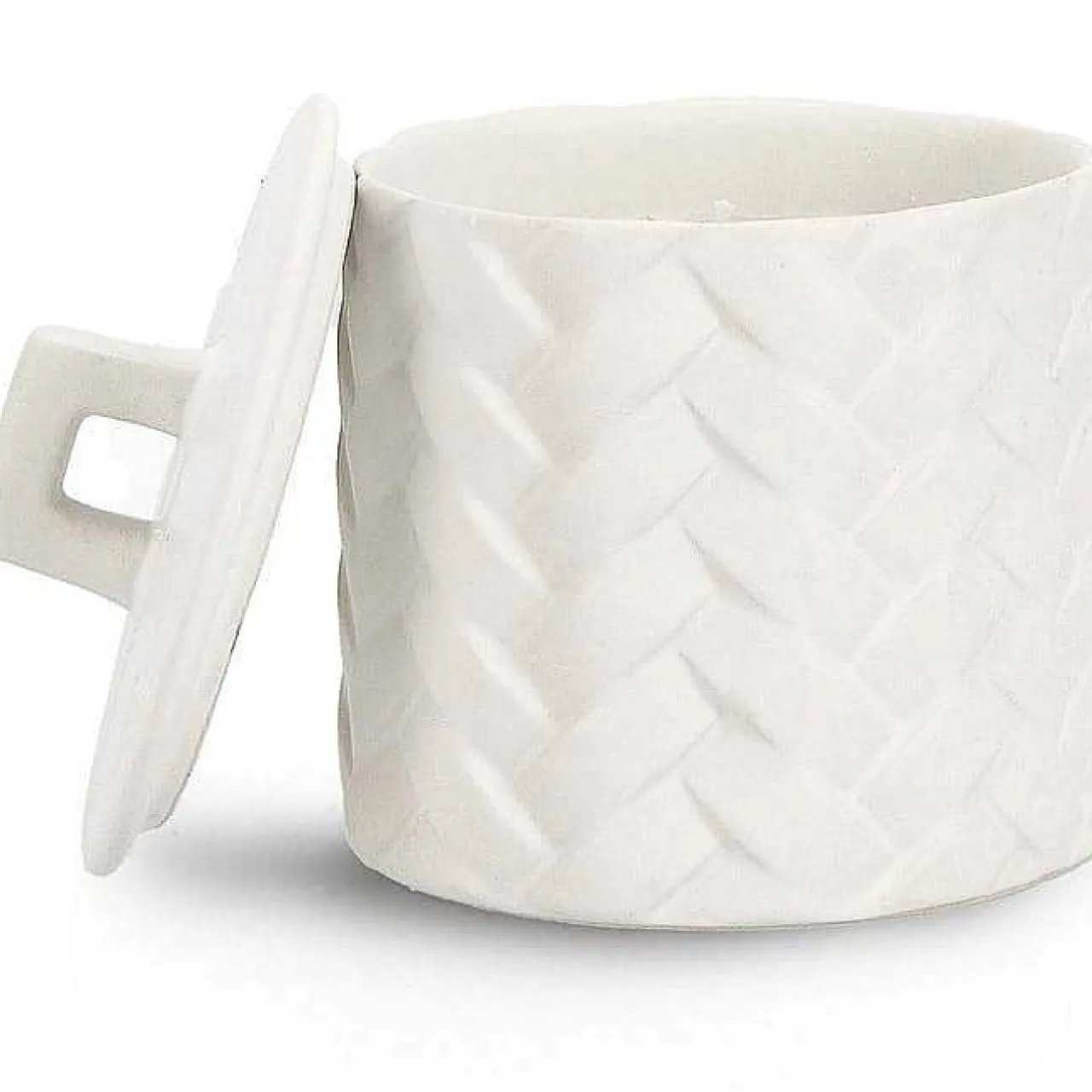 mutoni lifestyle Kerze Twine Mit Deckel Weiss Rund 10> Kerzen