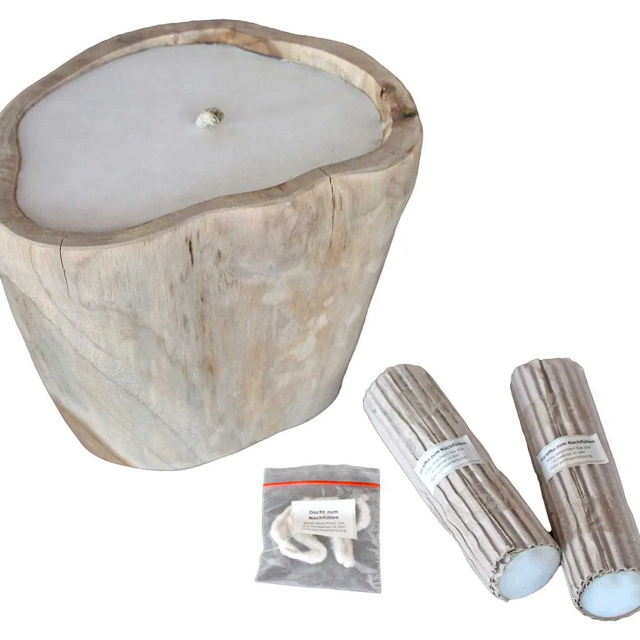 mutoni pleasure Kerze Verdania Teak Natur (4-Er Set)> Kerzen