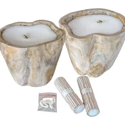 mutoni pleasure Kerze Verdania Teak Natur (4-Er Set)><noscript><img width=