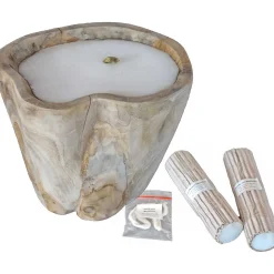 mutoni pleasure Kerze Verdania Teak Natur (4-Er Set)><noscript><img width=