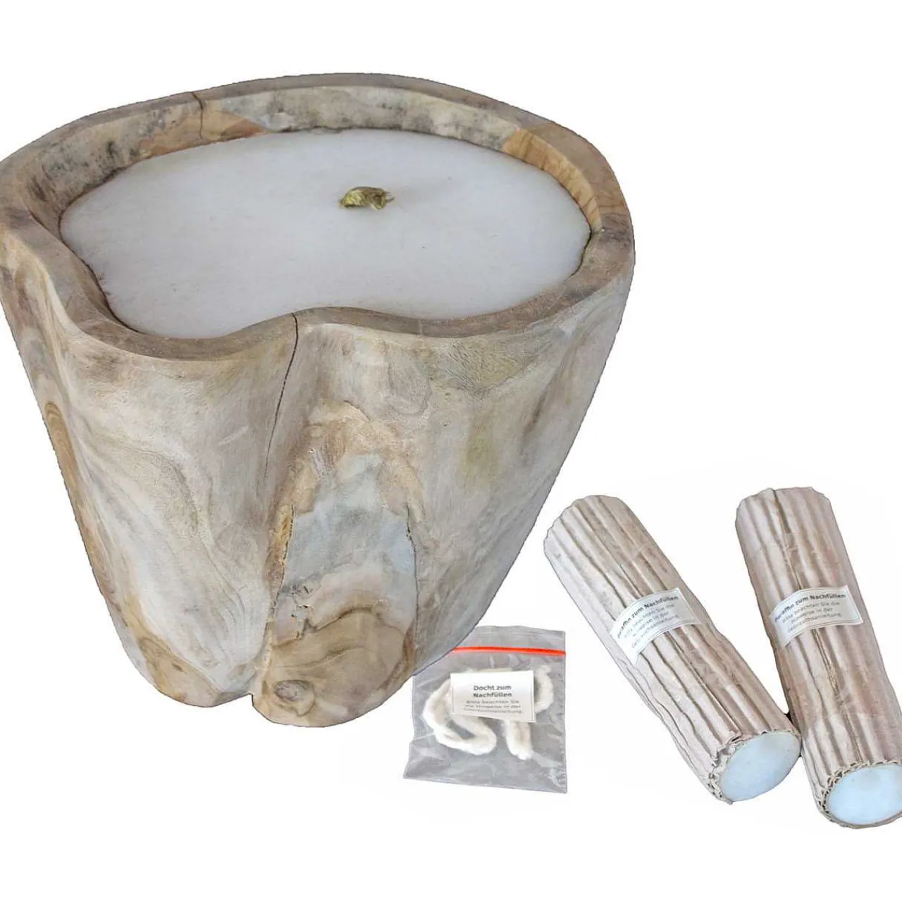 mutoni pleasure Kerze Verdania Teak Natur (4-Er Set)> Kerzen