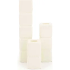 By-Boo Kerzenständer Cube Beige (3Er-Set)> Kerzenständer & -Halter