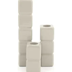 By-Boo Kerzenständer Cube Taupe (3Er-Set)><noscript><img width=