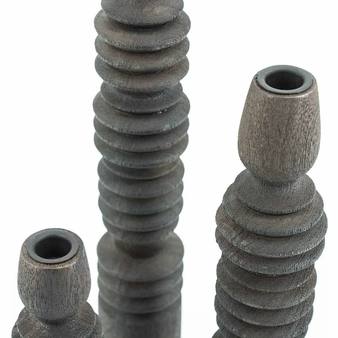 By-Boo Kerzenständer Totem Braun (3Er-Set)> Kerzenständer & -Halter