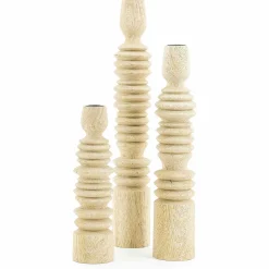 By-Boo Kerzenständer Totem Natur (3Er-Set)><noscript><img width=